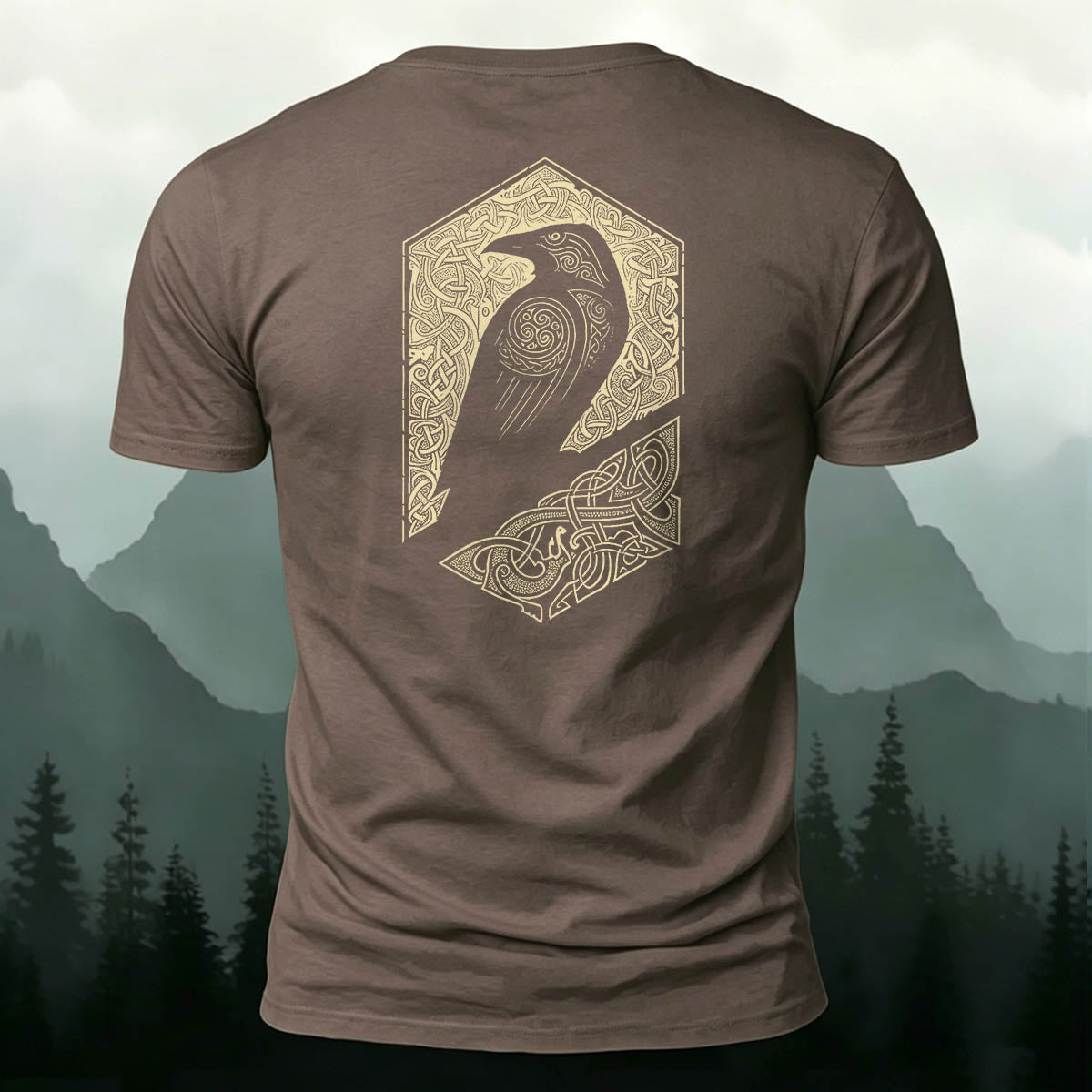 Mystic Totem Bird Casual Premium Cotton T-Shirt