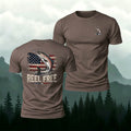 American Retro Trout Print 100% Cotton T-Shirt