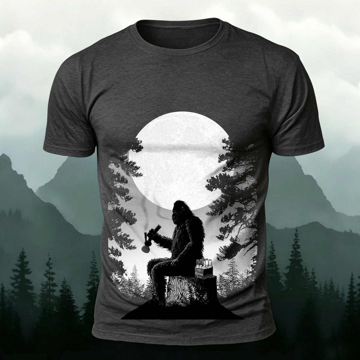 Fun Gorilla Print Natural Casual Comfortable T-Shirt