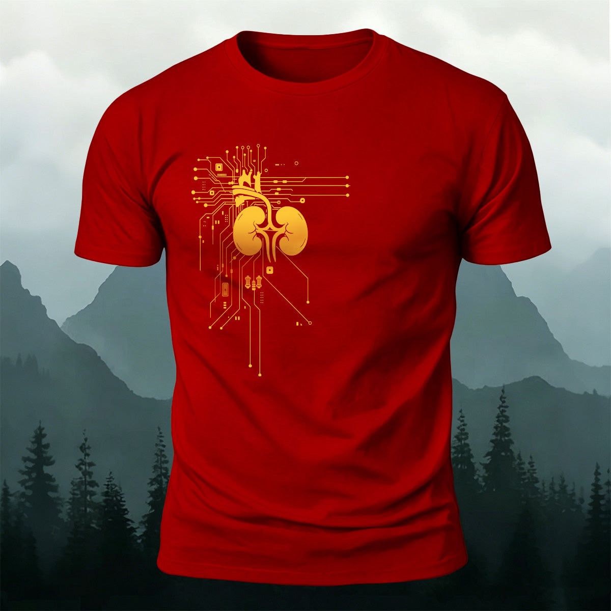 Kidney Chip Graphic Cyberpunk Premium Cotton Tee