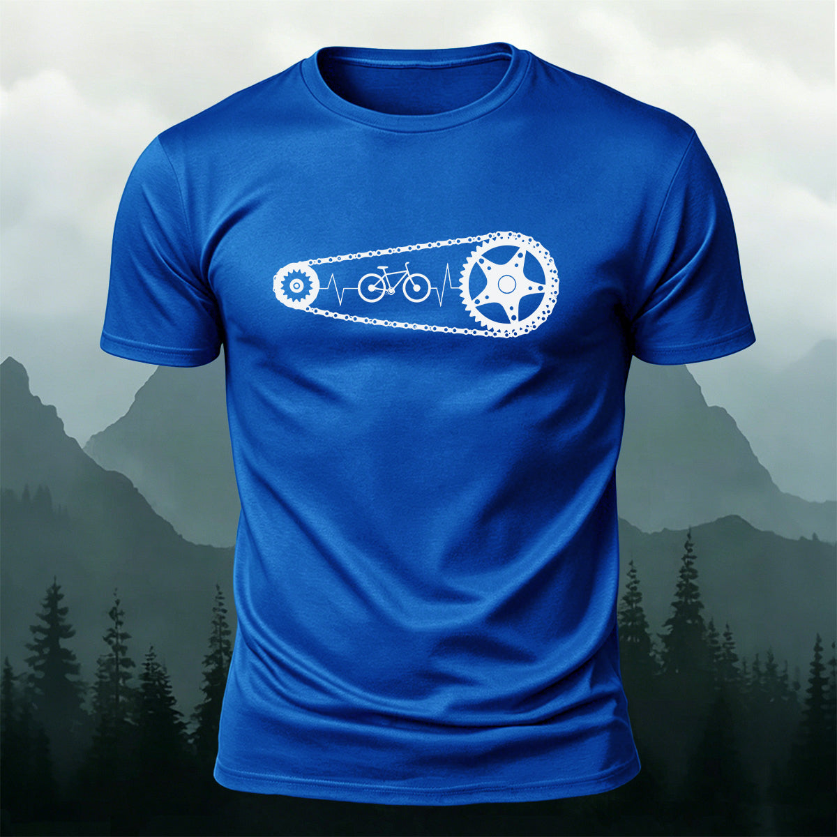 Minimalist Cycling Chain Natural Breathable T-Shirt