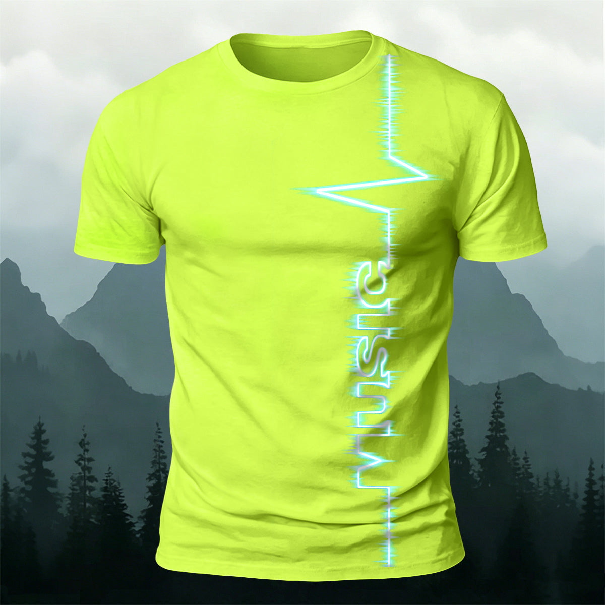 Trendy Electronic Music Print Casual T-Shirt NG
