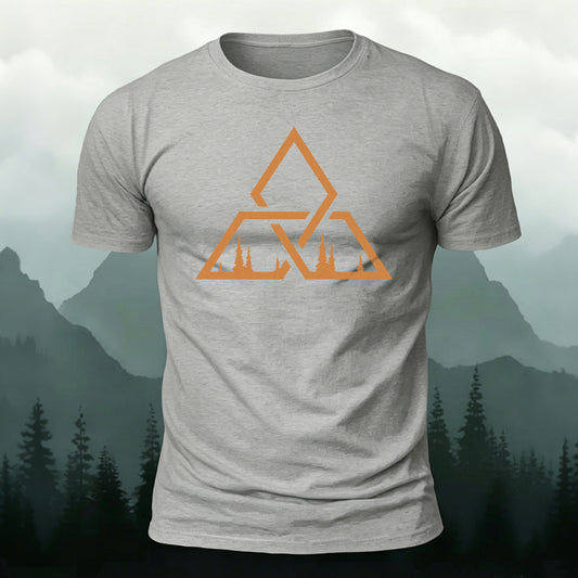 Geometric Pattern Minimalist Soft-touch Feel T-shirt