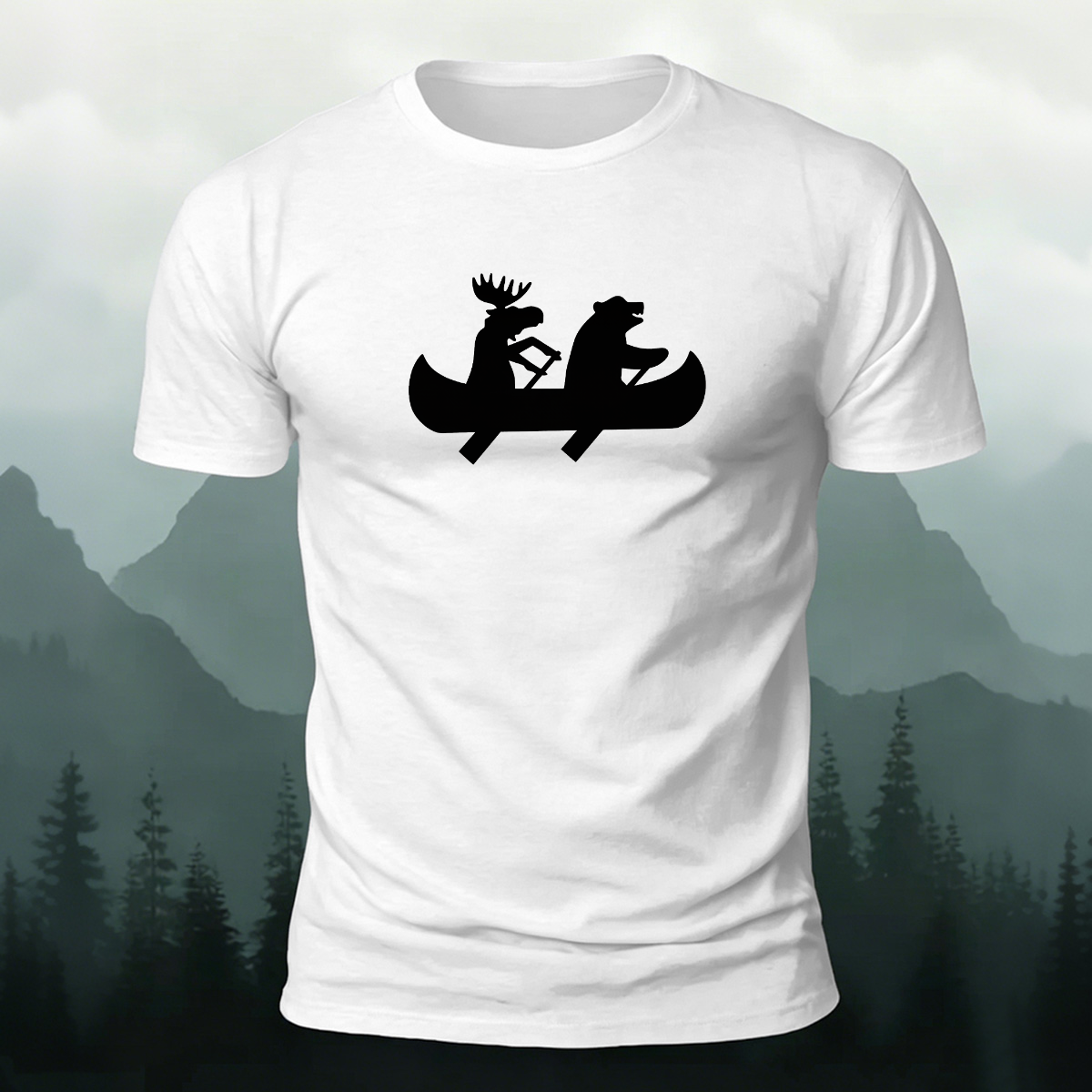 Boating Print Fashion Soft-touch Feel Casual T-shirt