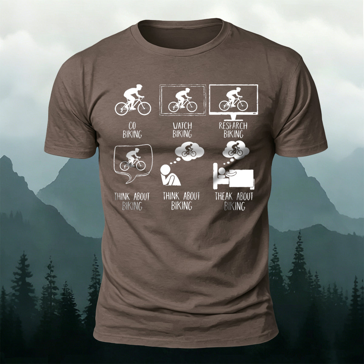 Fun Cycling Hobbyist Casual 100% Cotton T-Shirt