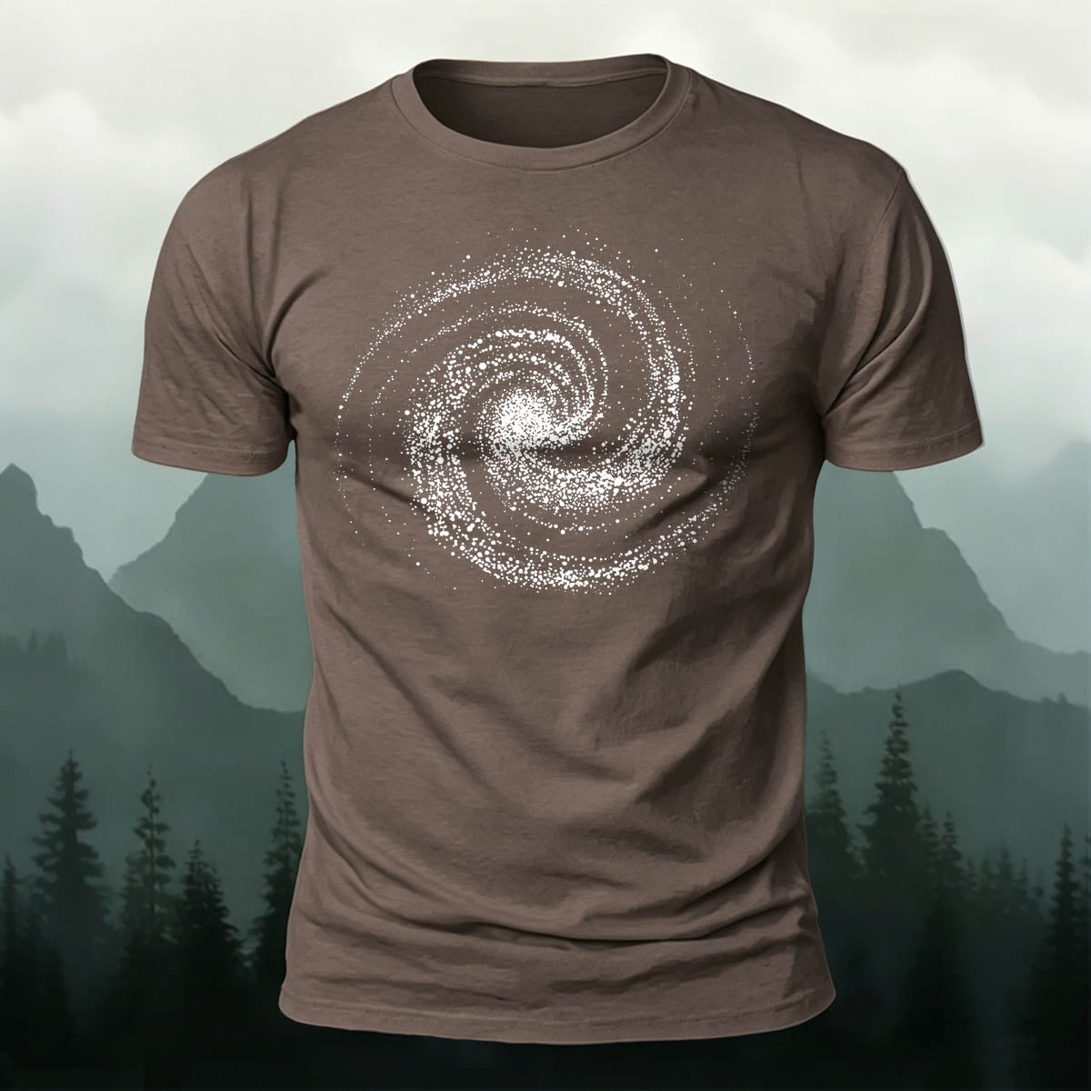 Minimalist Universe Print Casual 100% Cotton T-Shirt