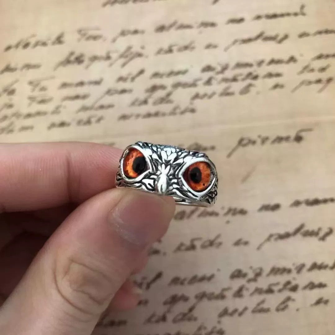 Vintage Personalized Fashion Owl Silver Ring