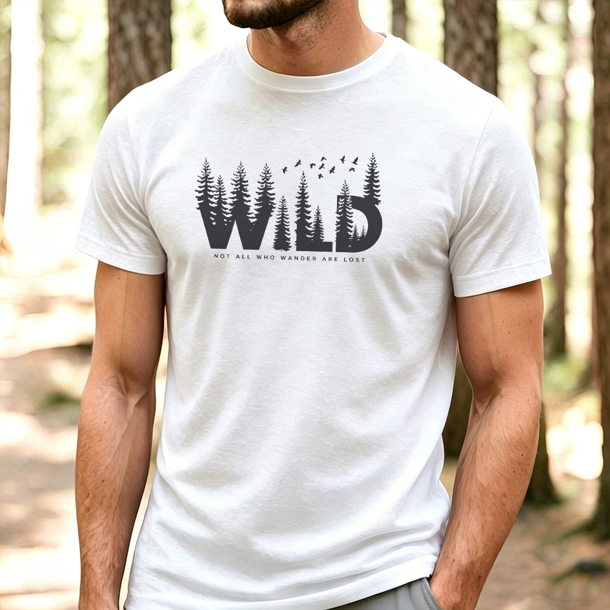 Artistic Wild Letter Minimalist Style Skin-Friendly T-Shirt
