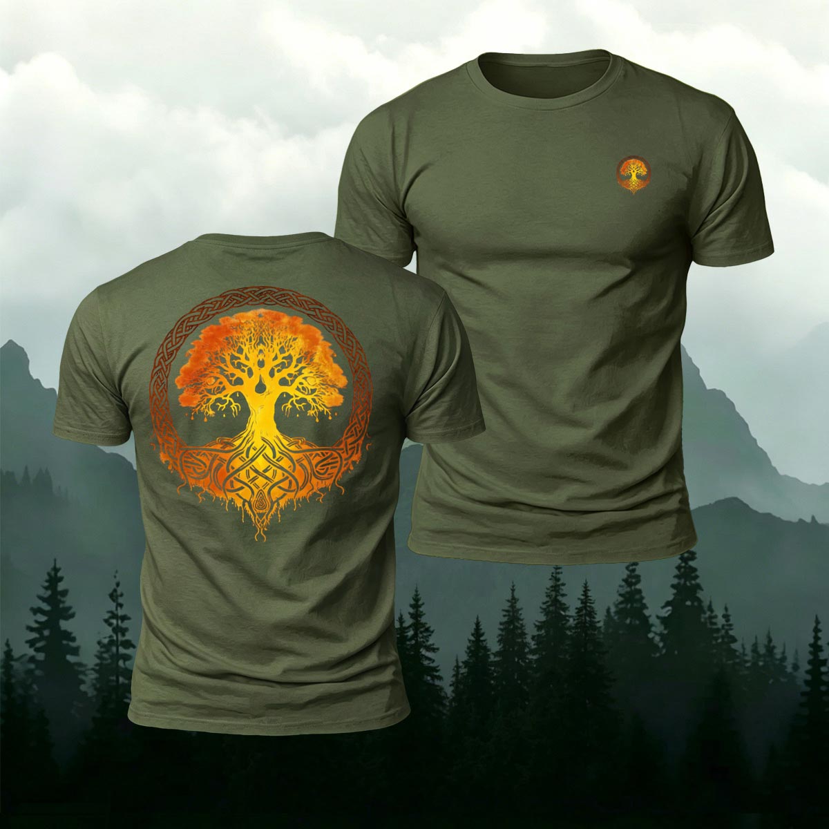 Art Tree Graphic Fashion 100% Cotton T-Shirt