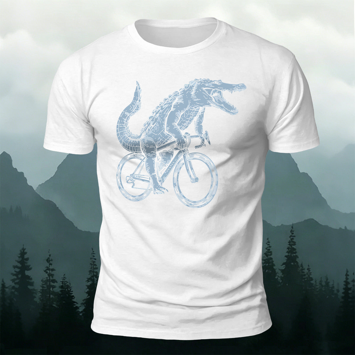 Crocodile Riding Fun Casual Premium Cotton T-Shirt