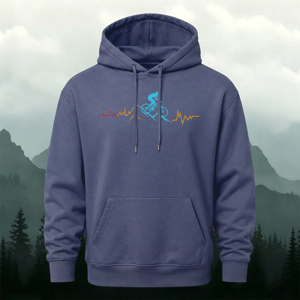 Cotton Blend Outdoor Cycling Simple Casual Hoodie
