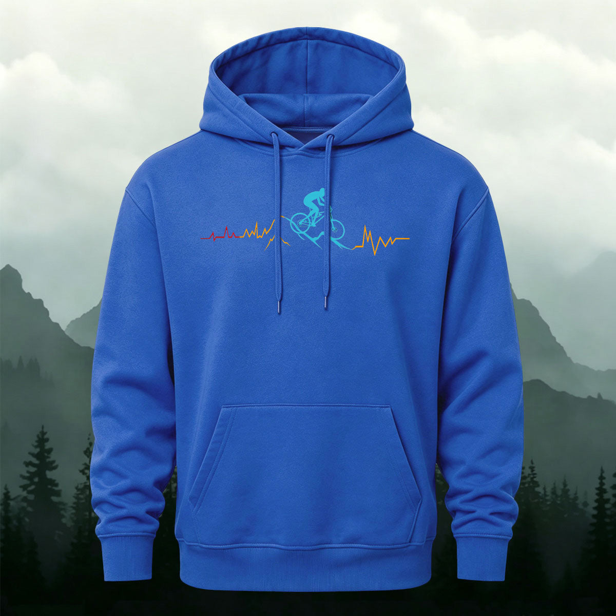 Cotton Blend Outdoor Cycling Simple Casual Hoodie