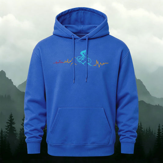 Cotton Blend Outdoor Cycling Simple Casual Hoodie