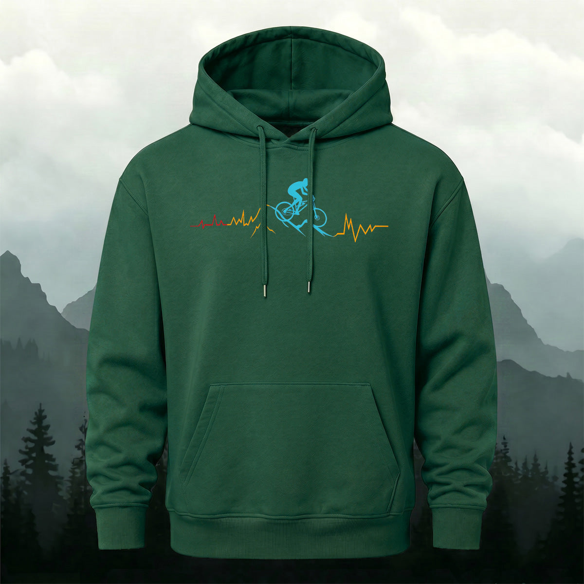 Cotton Blend Outdoor Cycling Simple Casual Hoodie