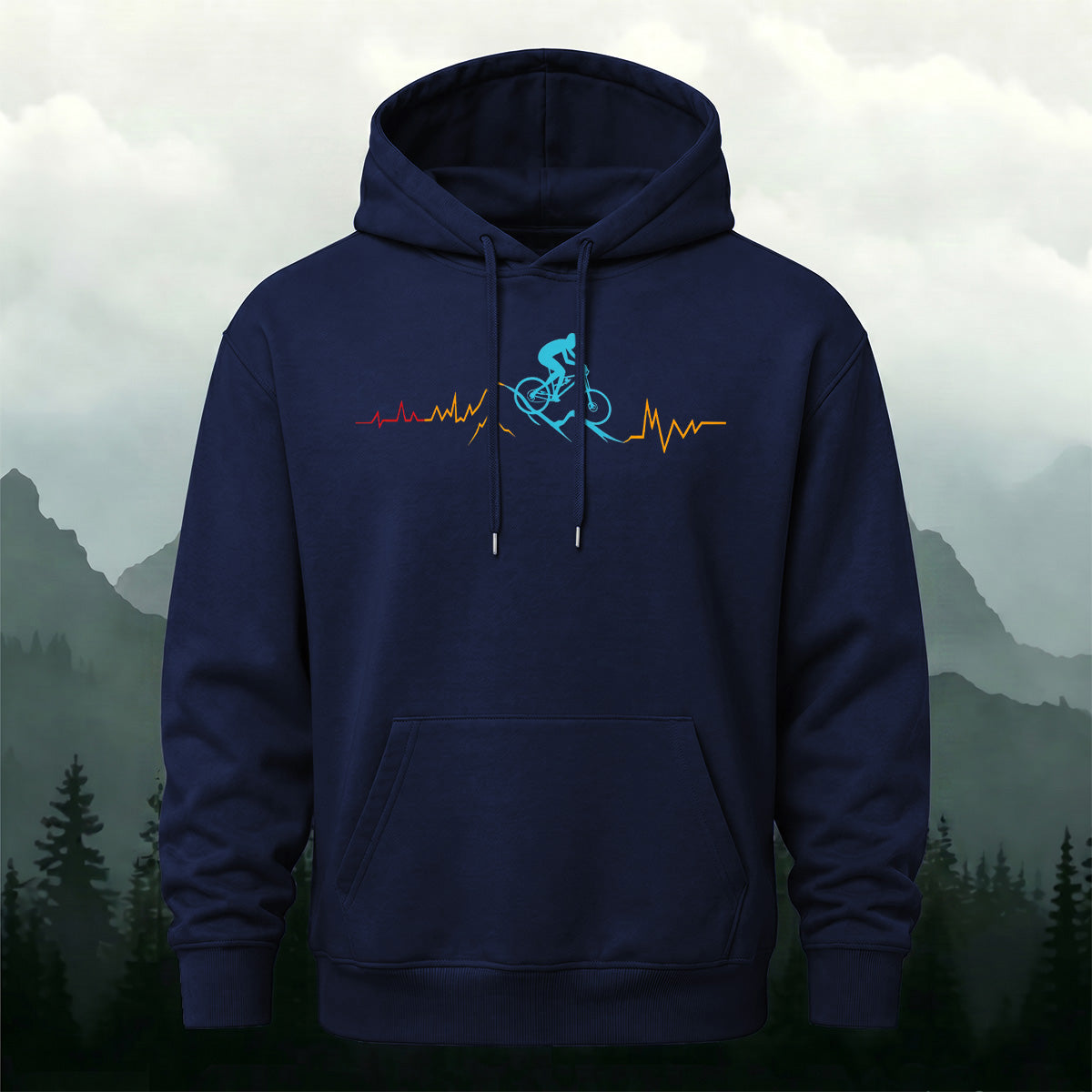 Cotton Blend Outdoor Cycling Simple Casual Hoodie