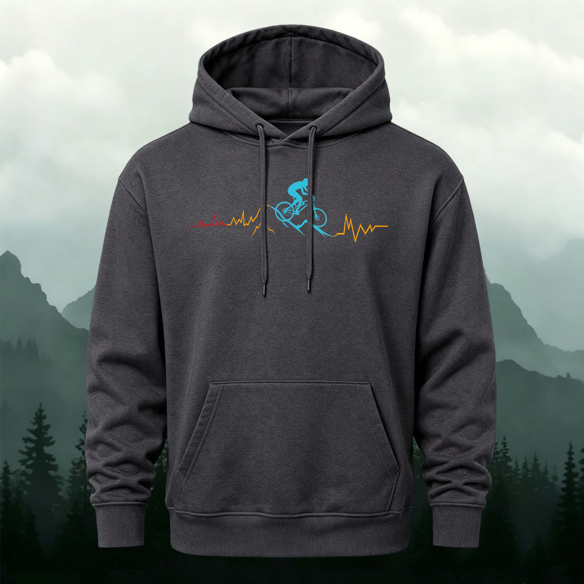 Cotton Blend Outdoor Cycling Simple Casual Hoodie