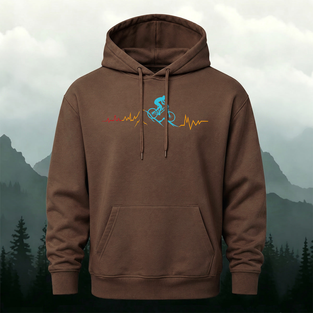 Cotton Blend Outdoor Cycling Simple Casual Hoodie