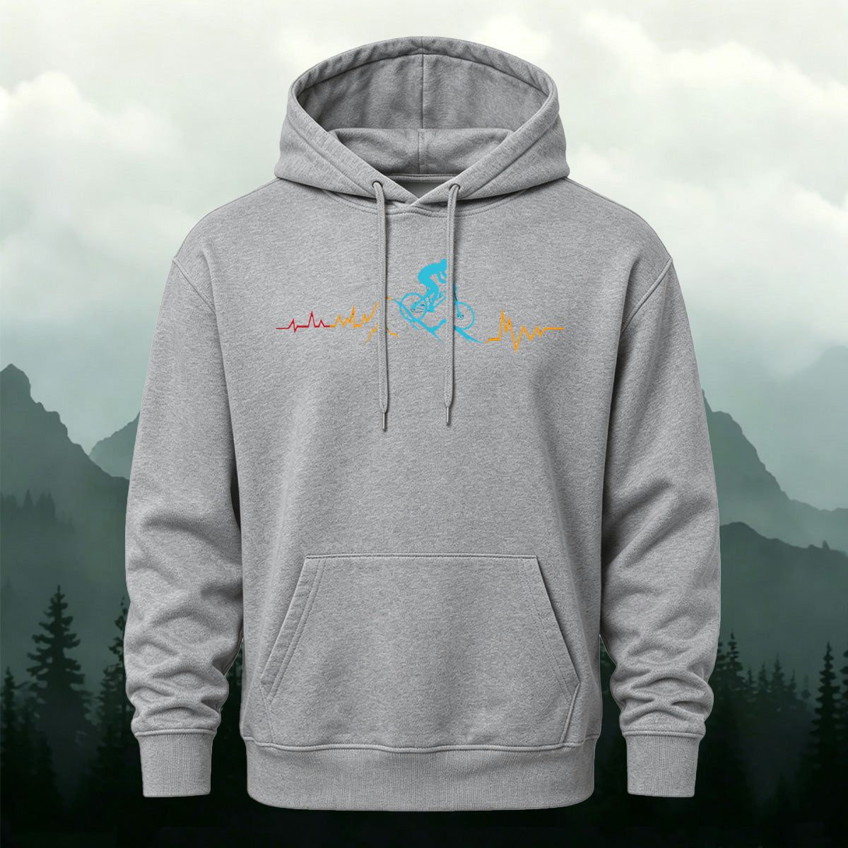 Cotton Blend Outdoor Cycling Simple Casual Hoodie