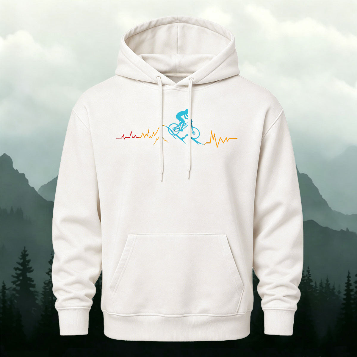 Cotton Blend Outdoor Cycling Simple Casual Hoodie