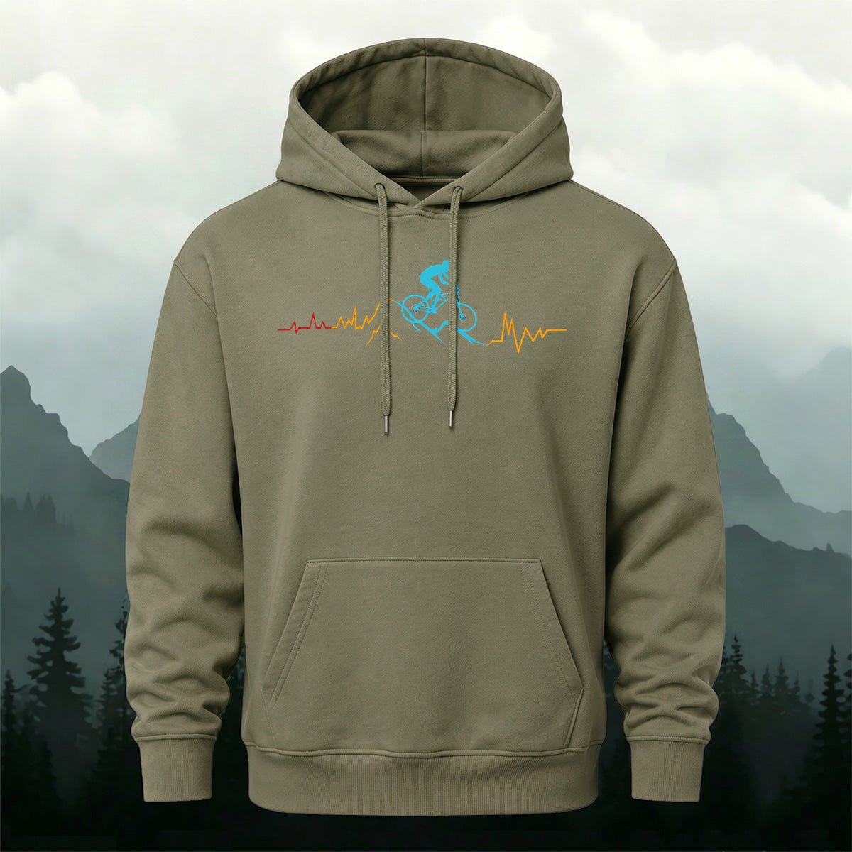 Cotton Blend Outdoor Cycling Simple Casual Hoodie