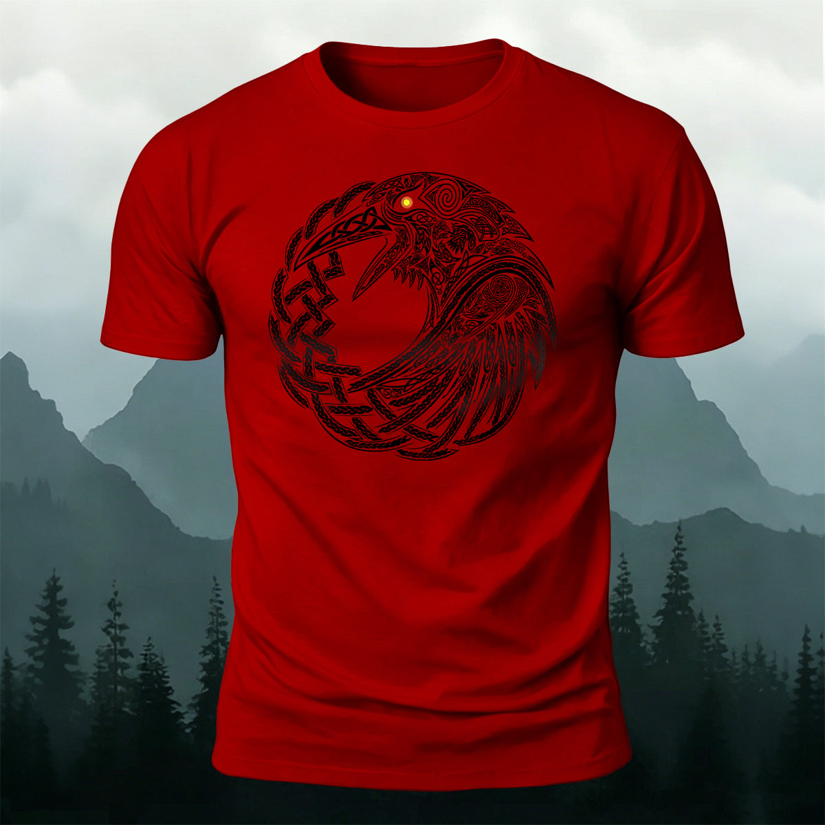 Mythical Totem Print Versatile 100% Cotton T-Shirt