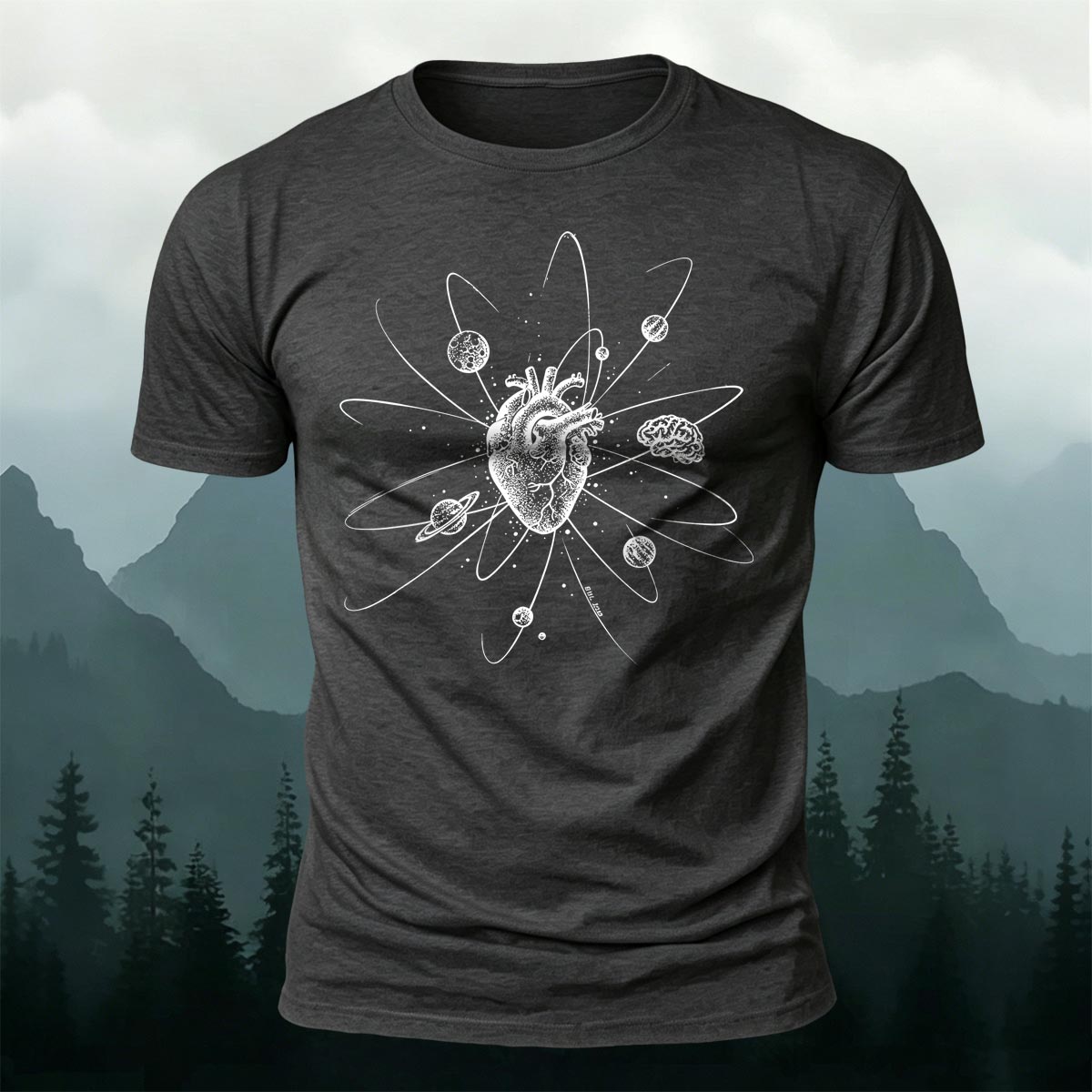 Fun Heart-Printed Casual Cotton T-Shirt