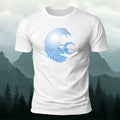 Red-Eyed Crow Print Soft-Touch Cotton T-Shirt