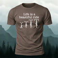 Cycling Enthusiast Printed Casual Skin-Friendly Tee