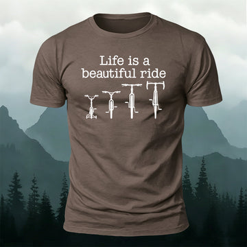 Cycling Enthusiast Printed Casual Skin-Friendly Tee