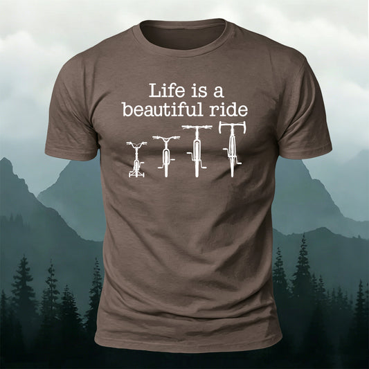 Cycling Enthusiast Printed Casual Skin-Friendly Tee