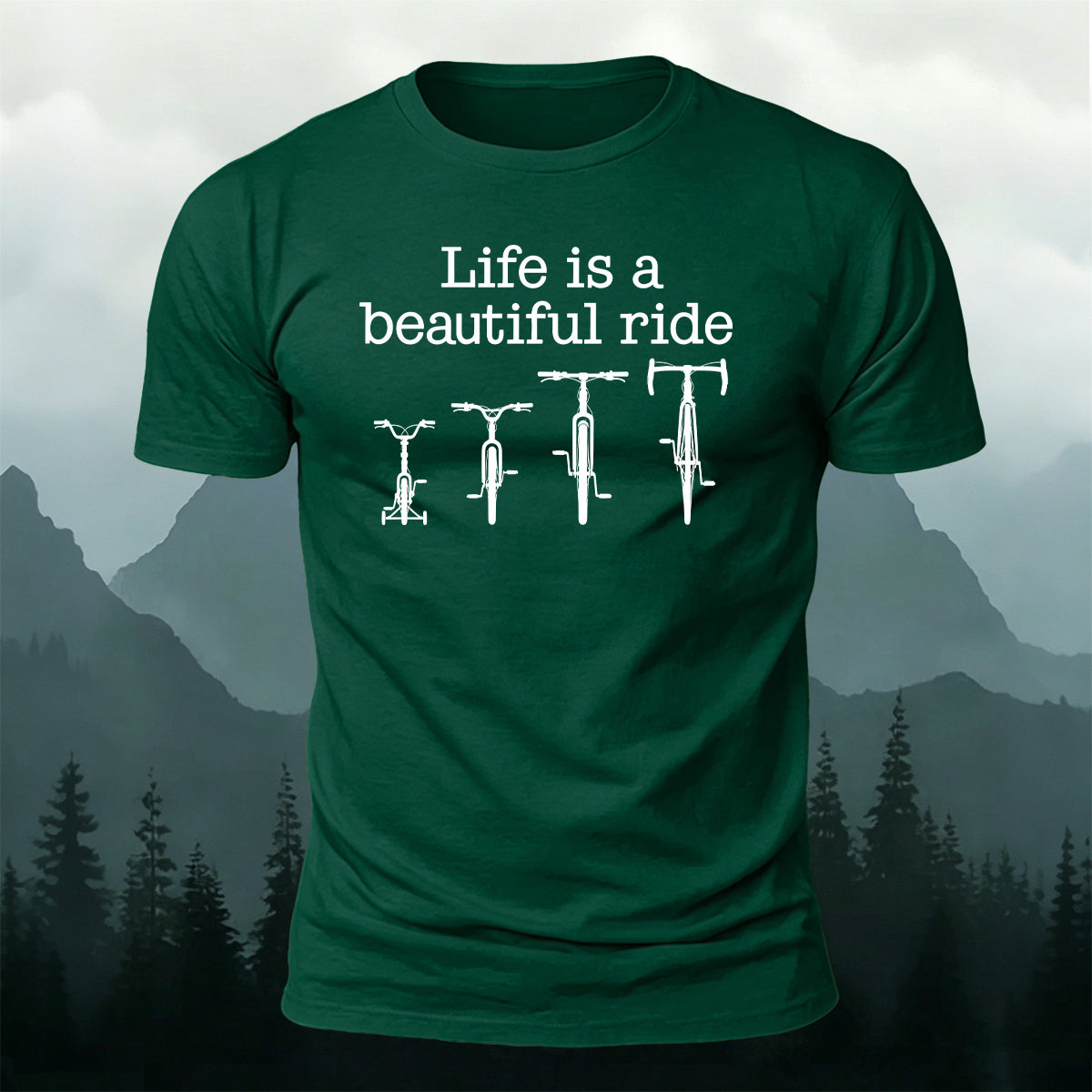 Cycling Enthusiast Printed Casual Skin-Friendly Tee