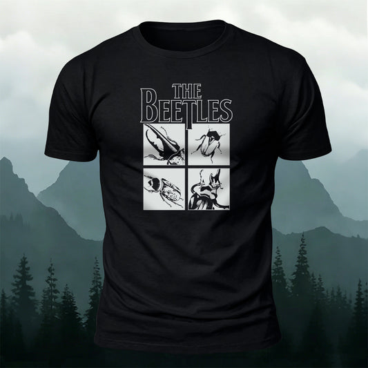 100% Cotton Parody Beetle Band Cover Print Tee
