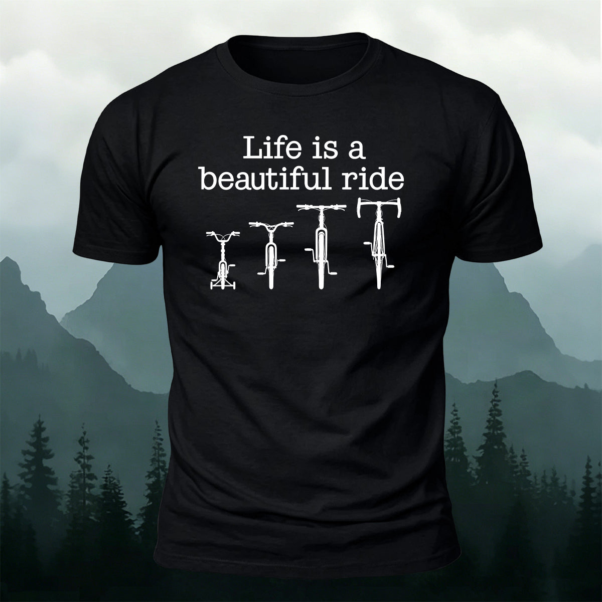 Cycling Enthusiast Printed Casual Skin-Friendly Tee