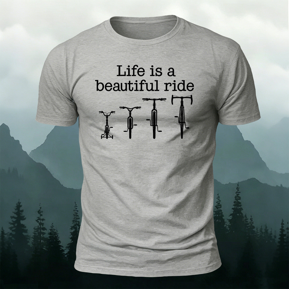 Cycling Enthusiast Printed Casual Skin-Friendly Tee