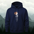 Cotton Blend Sunset and Tree Retro Minimalist Hoodie