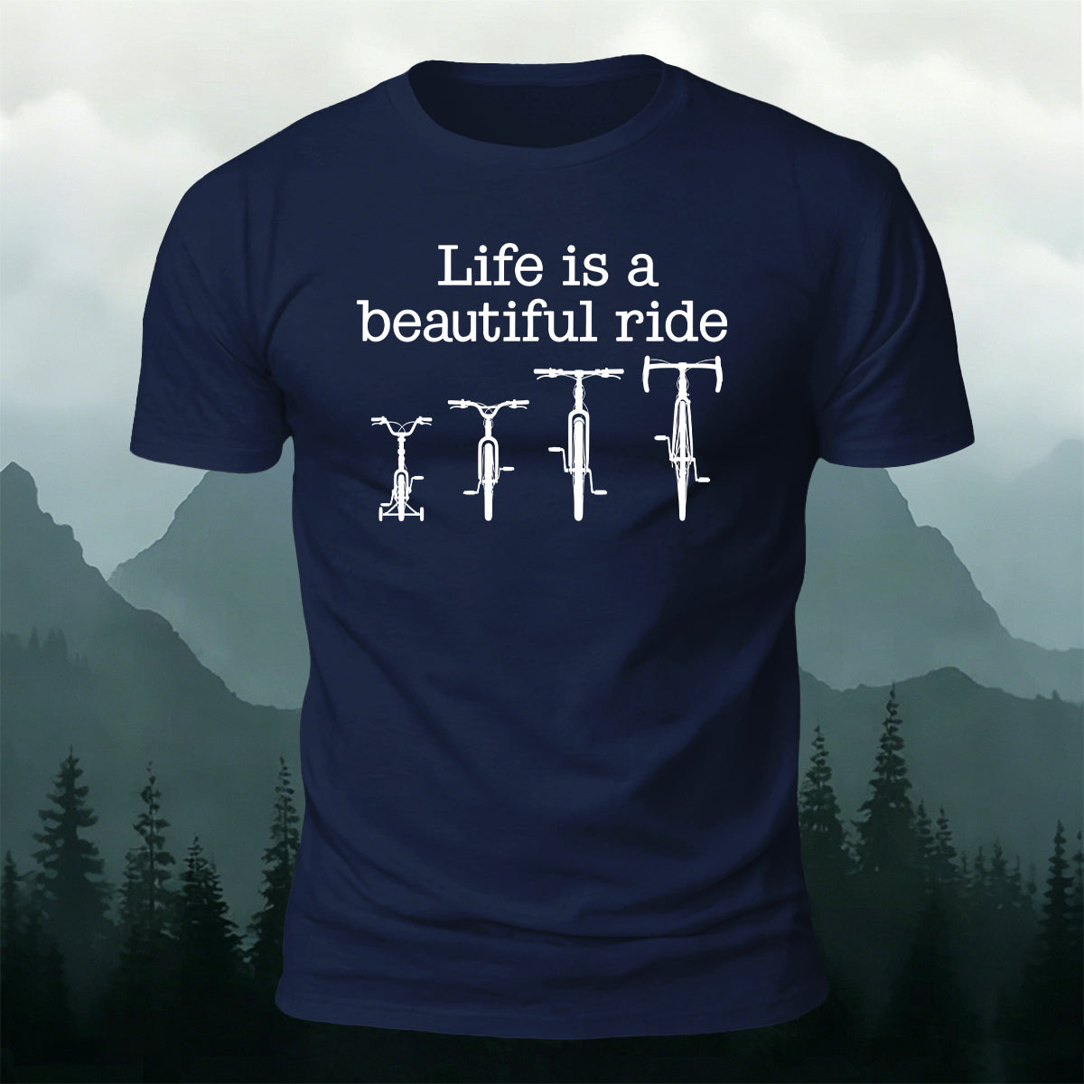 Cycling Enthusiast Printed Casual Skin-Friendly Tee