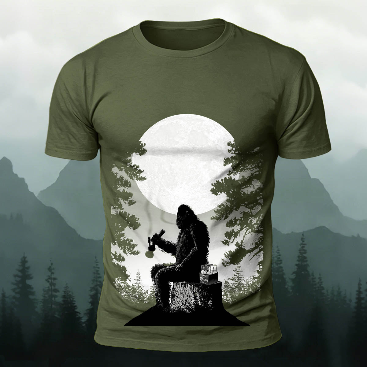 Fun Gorilla Print Natural Casual Comfortable T-Shirt