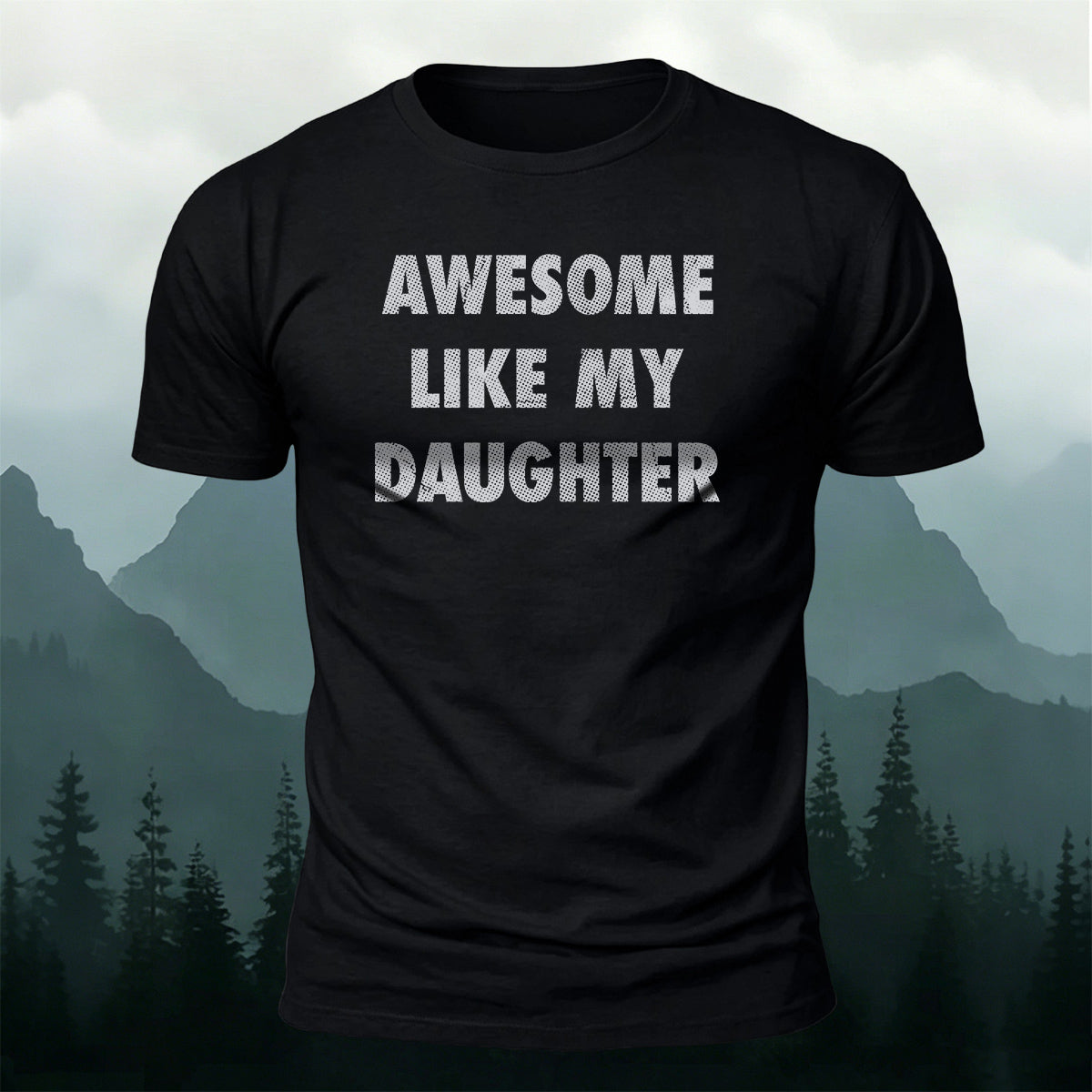 100% Cotton Father Love Text Graphic Casual T-Shirt