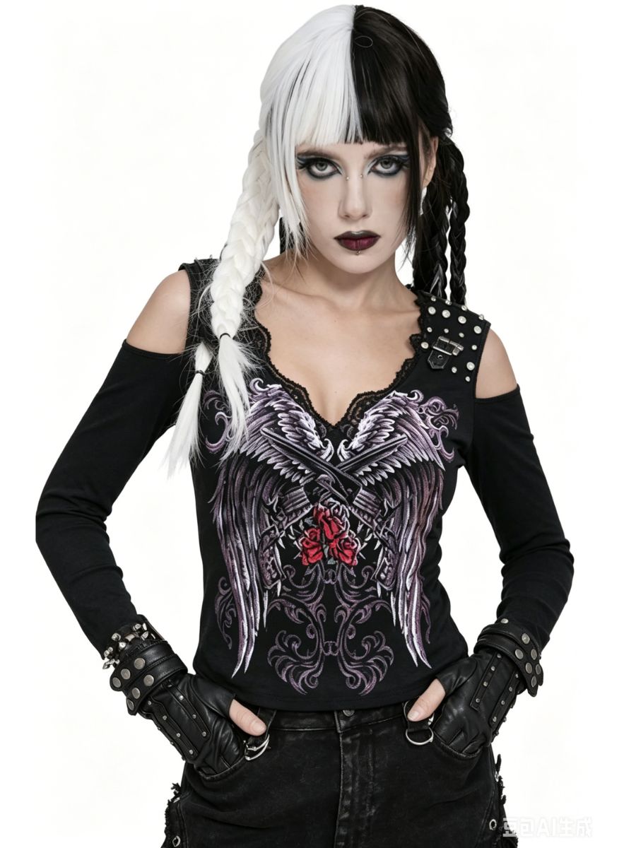Dark Rock-Style Printed Tank Top