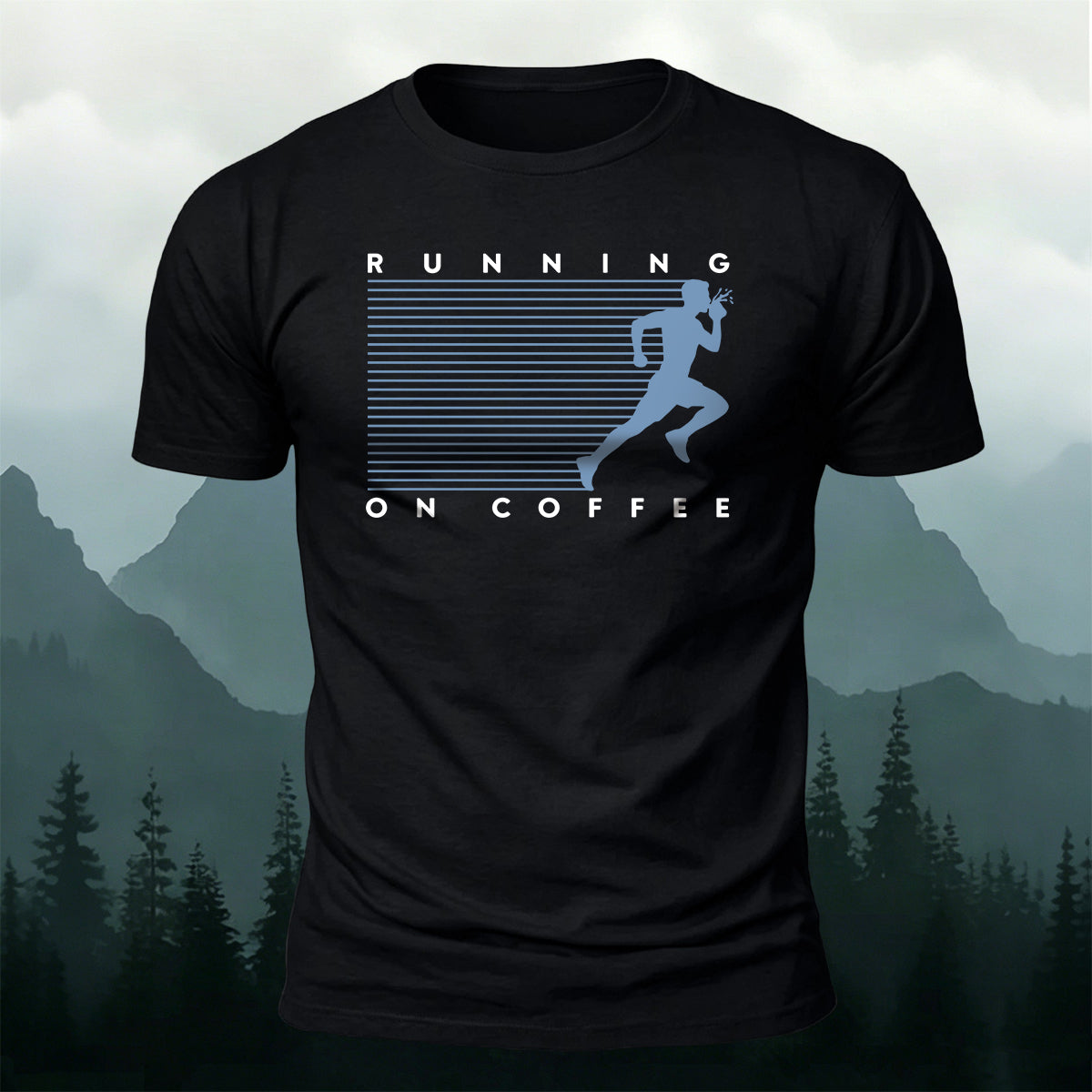 Running Print Classic Casual Skin-Friendly T-Shirt