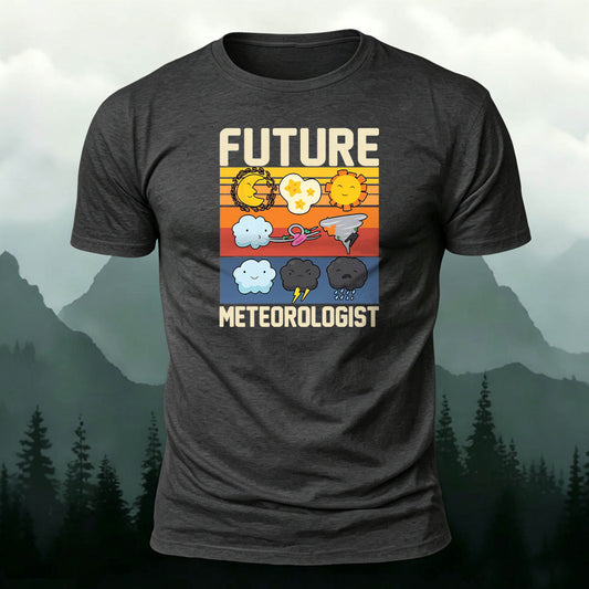 100% Cotton Future Meteorologist Cartoon Casual T-Shirt