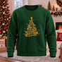 DTG Golden Music Note Christmas Tree Printed Round Neck Sweatshirt