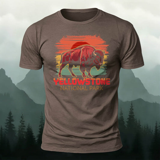 100% Cotton Yellowstone National Park Breathable Casual Tee