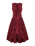 Vintage Layered High-Waisted Dress