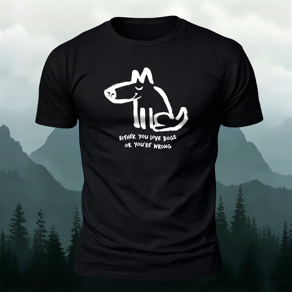 100% Cotton Dog-Themed Casual Crew-Neck T-Shirt