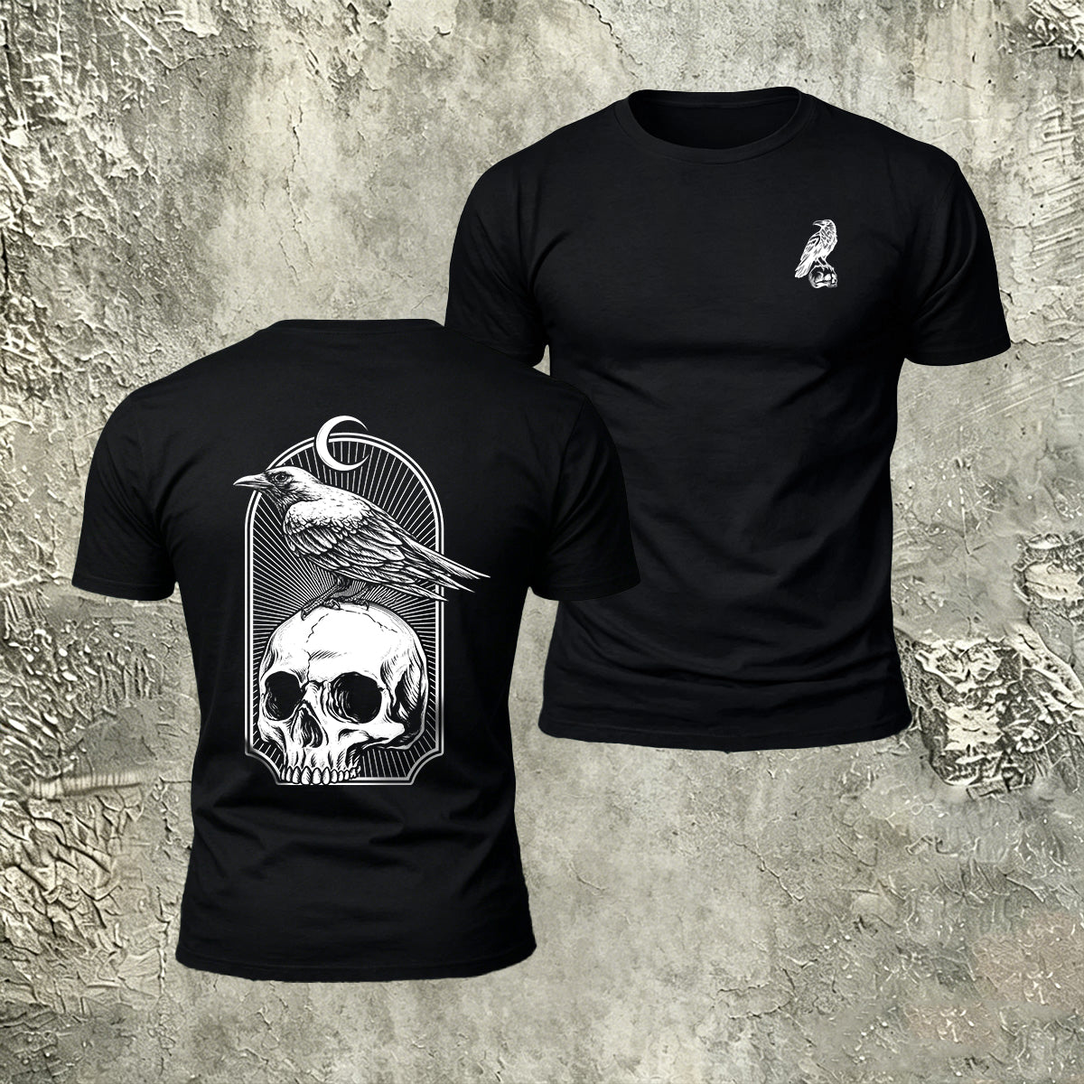 Skull Bird Casual Premium Cotton T-Shirt