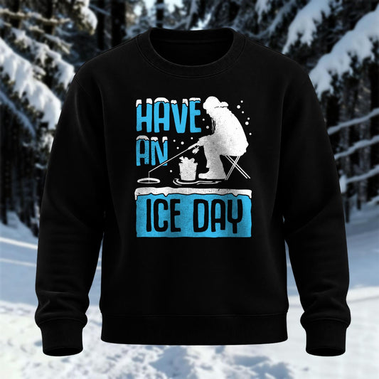 Have An Ice Day Printed Round Neck Sweatshirt