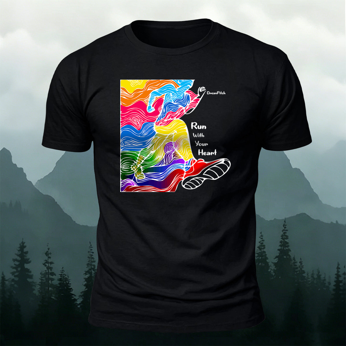 Running Enthusiasts Printed Casual Breathable Tee