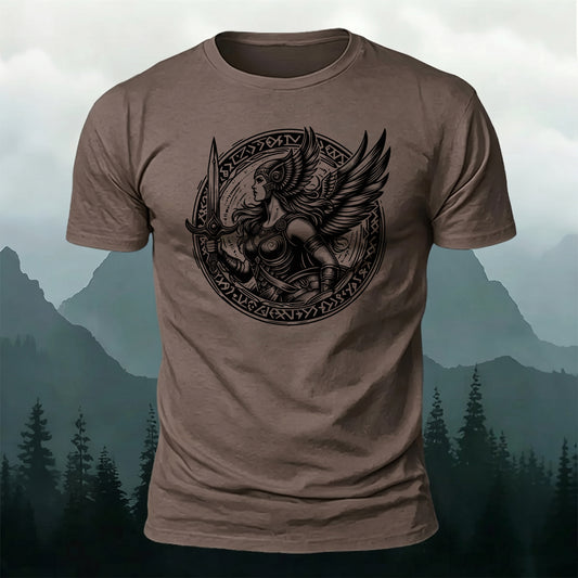 Premium Cotton Retro Print Crew Neck T-Shirt