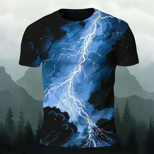 Electric Lightning Storm All-Over Print T-Shirt